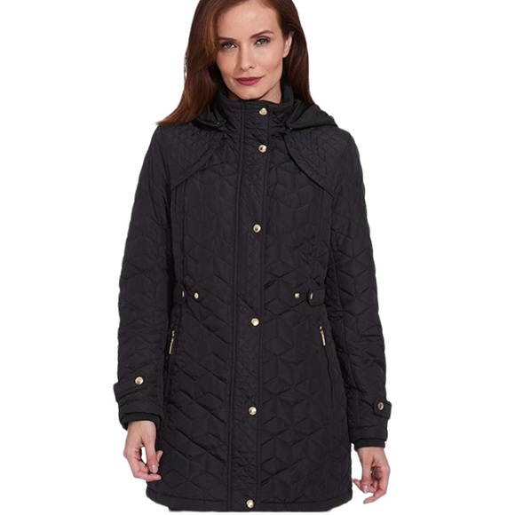 Weatherproof - Hooded Midweight Quilted Walker Jacket - Picture 1 of 7